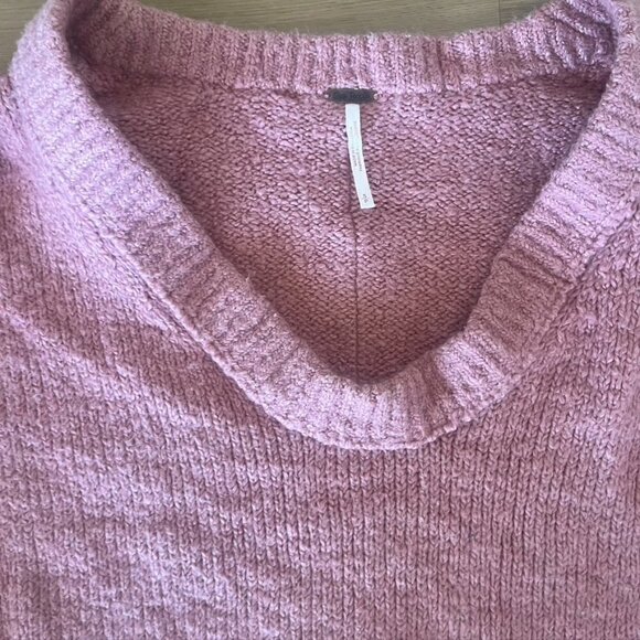 Free People Womens Brookside Tunic Oversized Sweater Alpine Rose Sz Small - Picture 8 of 11